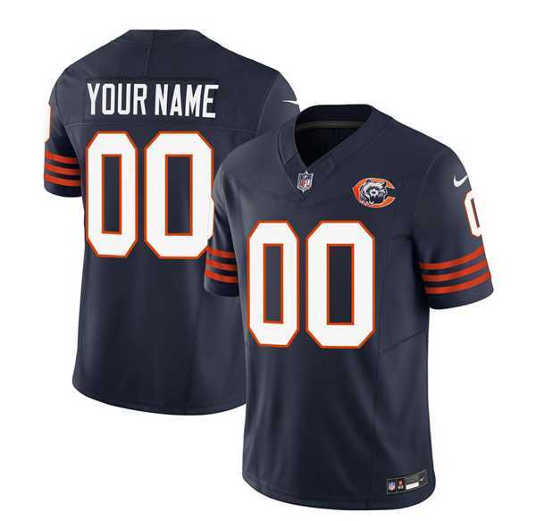 Men%27s Chicago Bears Active Player Custom 2023 F.U.S.E. Navy Throwback Limited Football Stitched Jersey->customized nfl jersey->Custom Jersey
